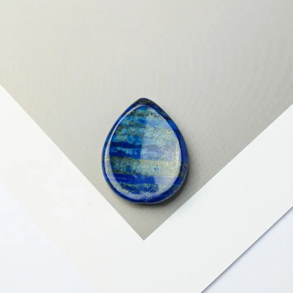 Buddha Stones Teardrop Shape Worry Stone Protection Crystal Decor 34*26*7.8cm - Natural Lapis Lazuli(Color May Vary)