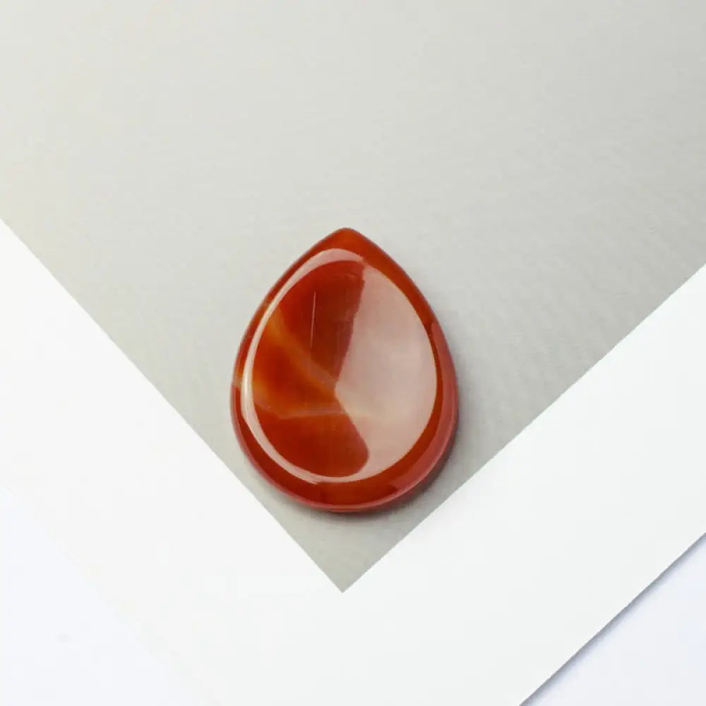 Buddha Stones Teardrop Shape Worry Stone Protection Crystal Decor 34*26*7.8cm - Natural Red Agate(Color May Vary)
