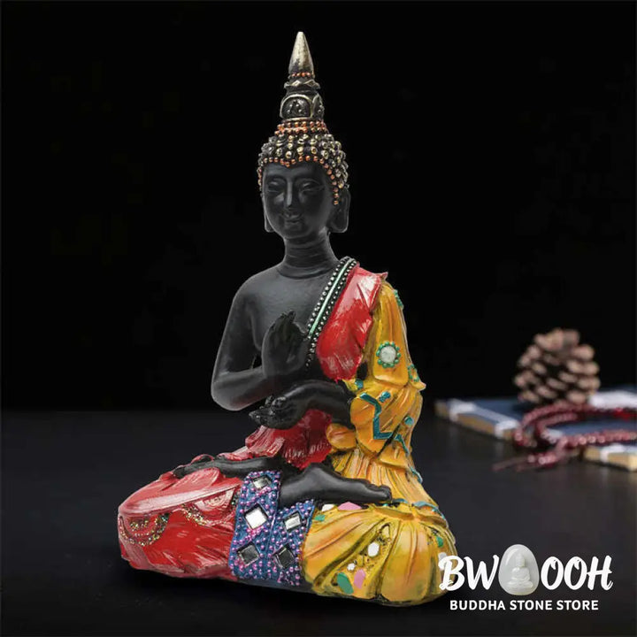 BWOOOH Thai Buddha Serenity Resin Statue Decoration - 12*7.5*18cm - Decorations