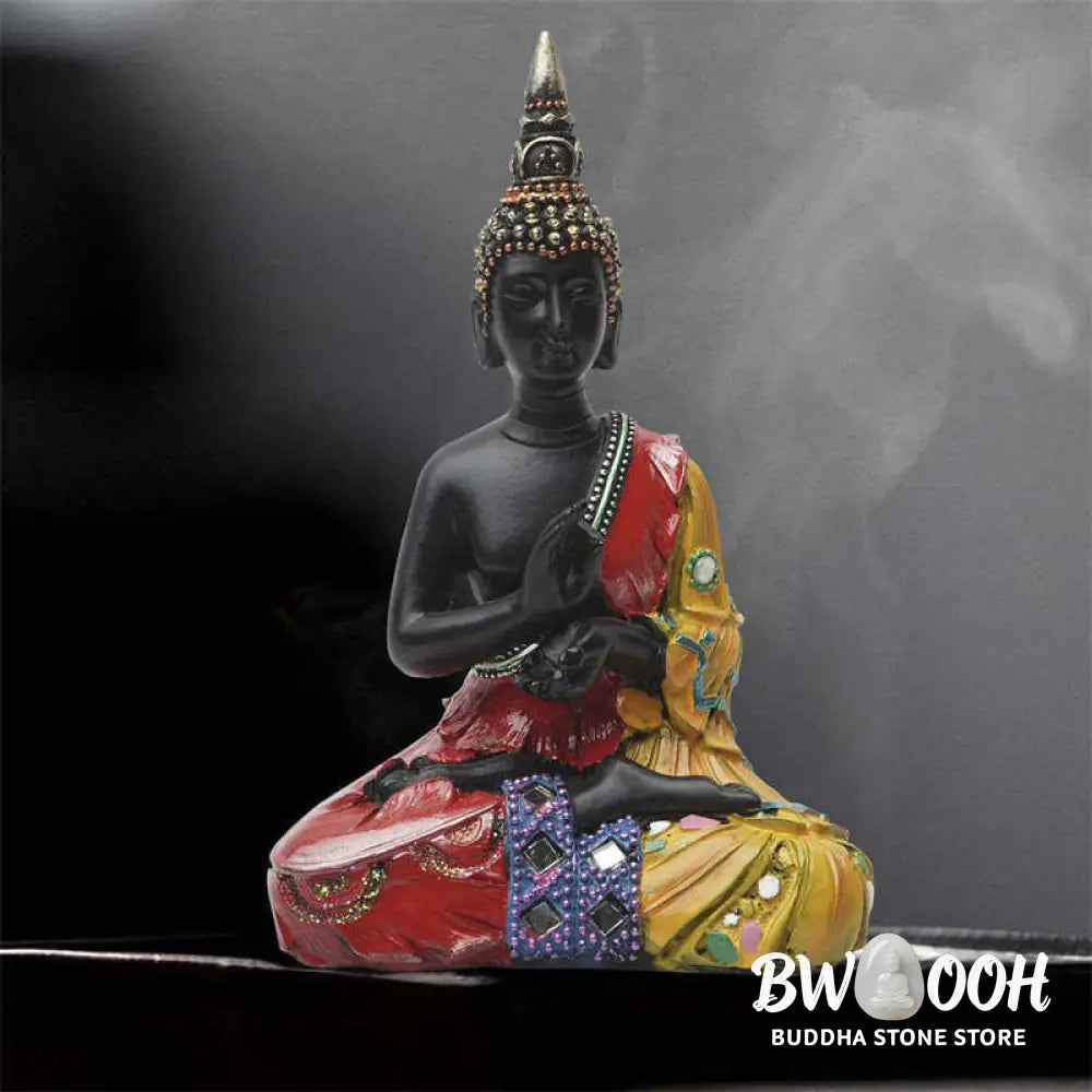 BWOOOH Thai Buddha Serenity Resin Statue Decoration - 12*7.5*18cm - Decorations