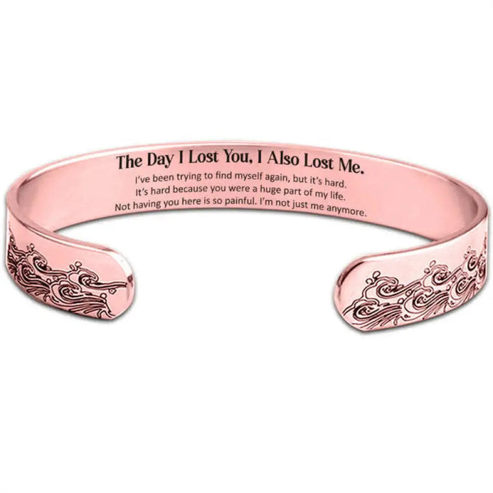 Buddha Stones The Day I Lost You Memorial Harmony Bracelet Bangle - BWOOOH - Rose Gold - Bracelet Bangle