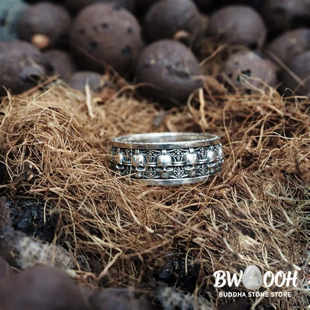 Buddha Stones The Lord Of The Corpse Forest Copper Skull New Beginning Ring - Copper Skull - Ring