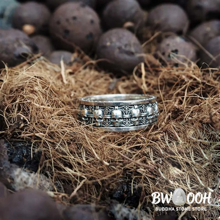Buddha Stones The Lord Of The Corpse Forest Copper Skull New Beginning Ring - Copper Skull - Ring