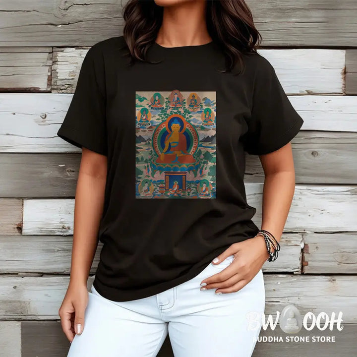 Buddha Stones The Medicine Buddha Sutra Transformed Into Art Tee T-shirt - T-Shirts