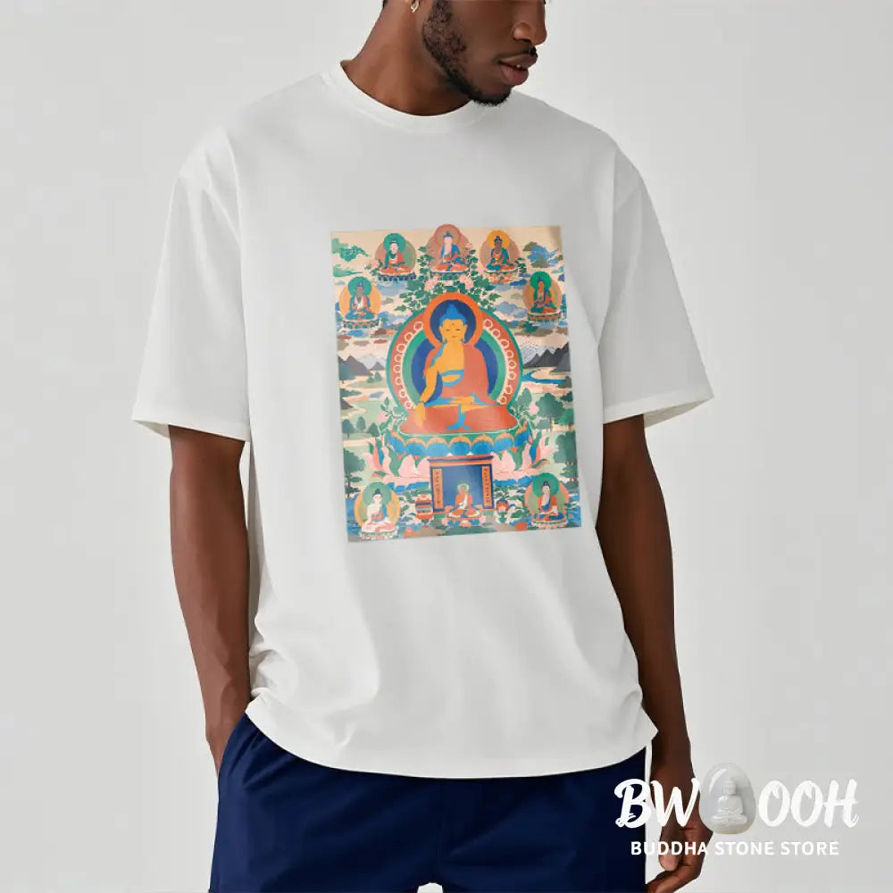 Buddha Stones The Medicine Buddha Sutra Transformed Into Art Tee T-shirt - T-Shirts