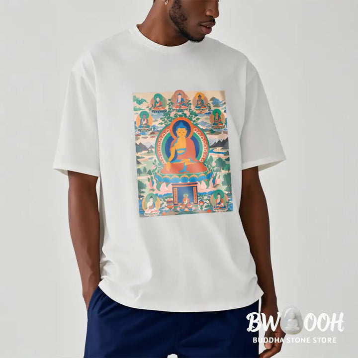 Buddha Stones The Medicine Buddha Sutra Transformed Into Art Tee T-shirt - T-Shirts