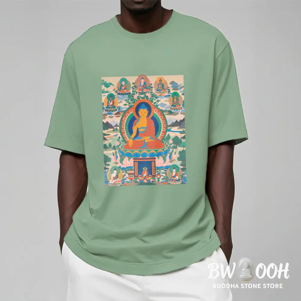 Buddha Stones The Medicine Buddha Sutra Transformed Into Art Tee T-shirt - T-Shirts