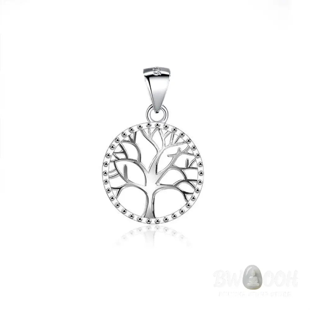 Buddha Stones The Tree of Life 925 Sterling Silver Creation Necklace Pendant - BWOOOH - The Tree of Life - Necklaces &amp;