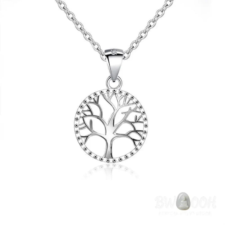 Buddha Stones The Tree of Life 925 Sterling Silver Creation Necklace Pendant - BWOOOH - The Tree of Life - Necklaces &amp;