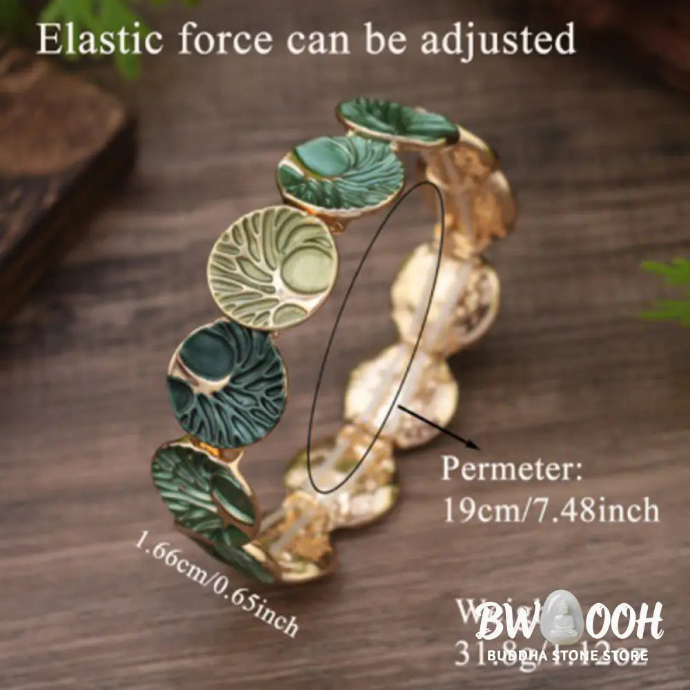 Buddha Stones The Tree Of Life Creation Enamel Alloy Bracelet - BWOOOH - Bracelet