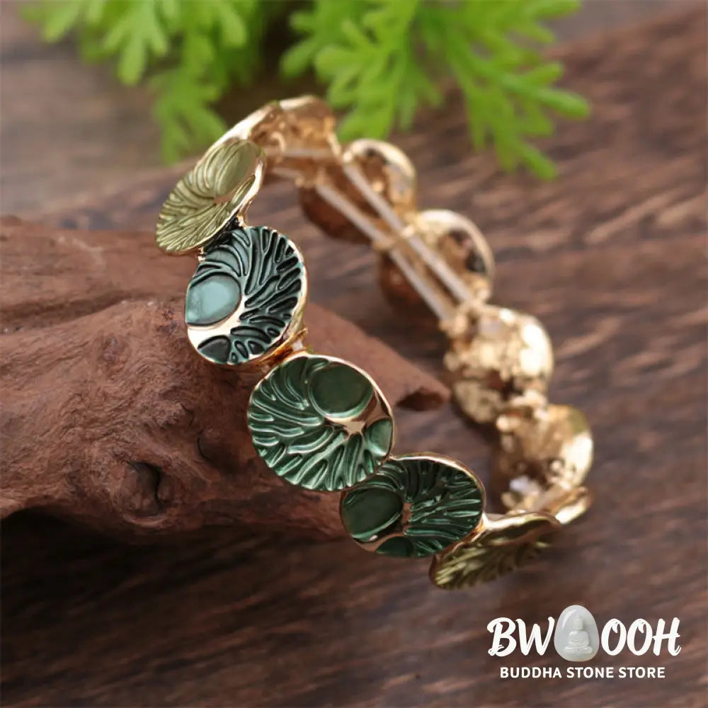 Buddha Stones The Tree Of Life Creation Enamel Alloy Bracelet - BWOOOH - Bracelet