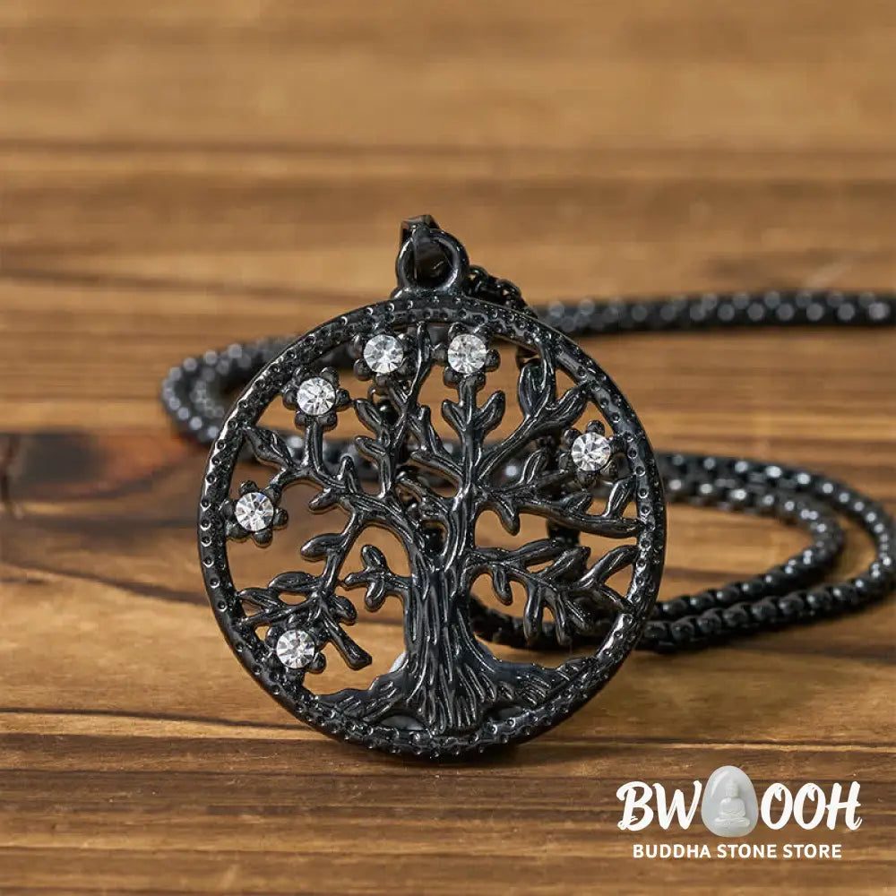 Buddha Stones The Tree Of Life Titanium Steel Creation Necklace Pendant - BWOOOH - Necklaces &amp; Pendants
