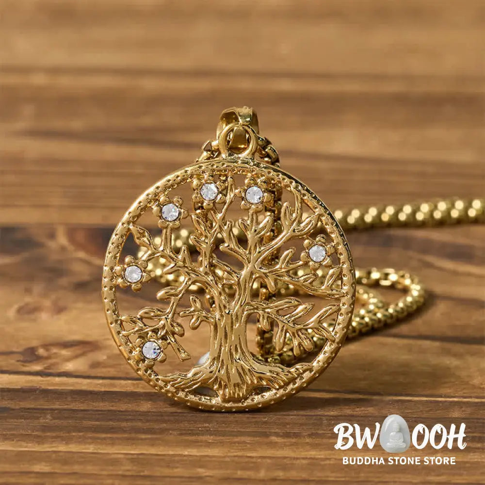 Buddha Stones The Tree Of Life Titanium Steel Creation Necklace Pendant - BWOOOH - Necklaces &amp; Pendants
