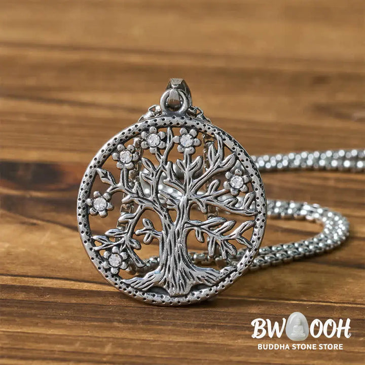 Buddha Stones The Tree Of Life Titanium Steel Creation Necklace Pendant - BWOOOH - Necklaces &amp; Pendants