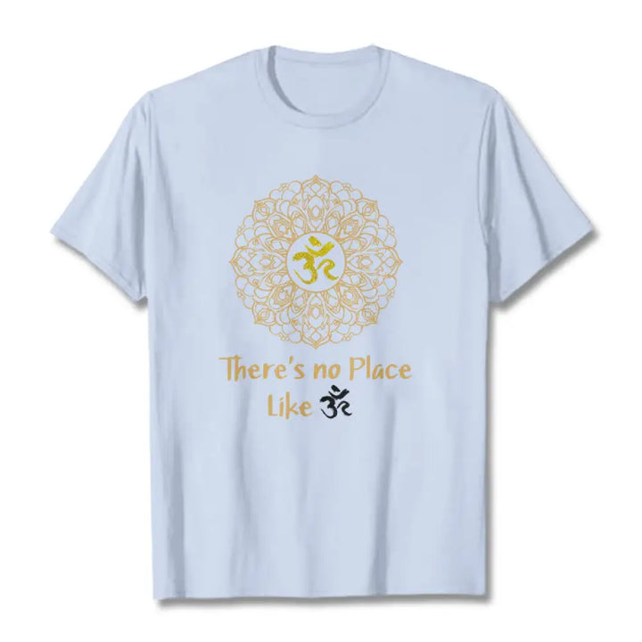 Buddha Stones There Is No Place Like Lotus Tee T-shirt - Light Cyan / S - T-Shirts