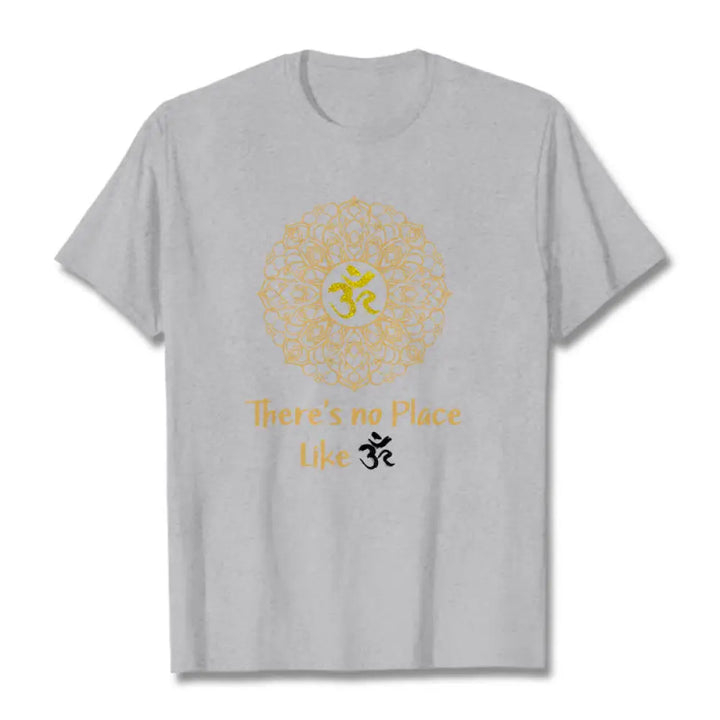 Buddha Stones There Is No Place Like Lotus Tee T-shirt - Light Grey / S - T-Shirts