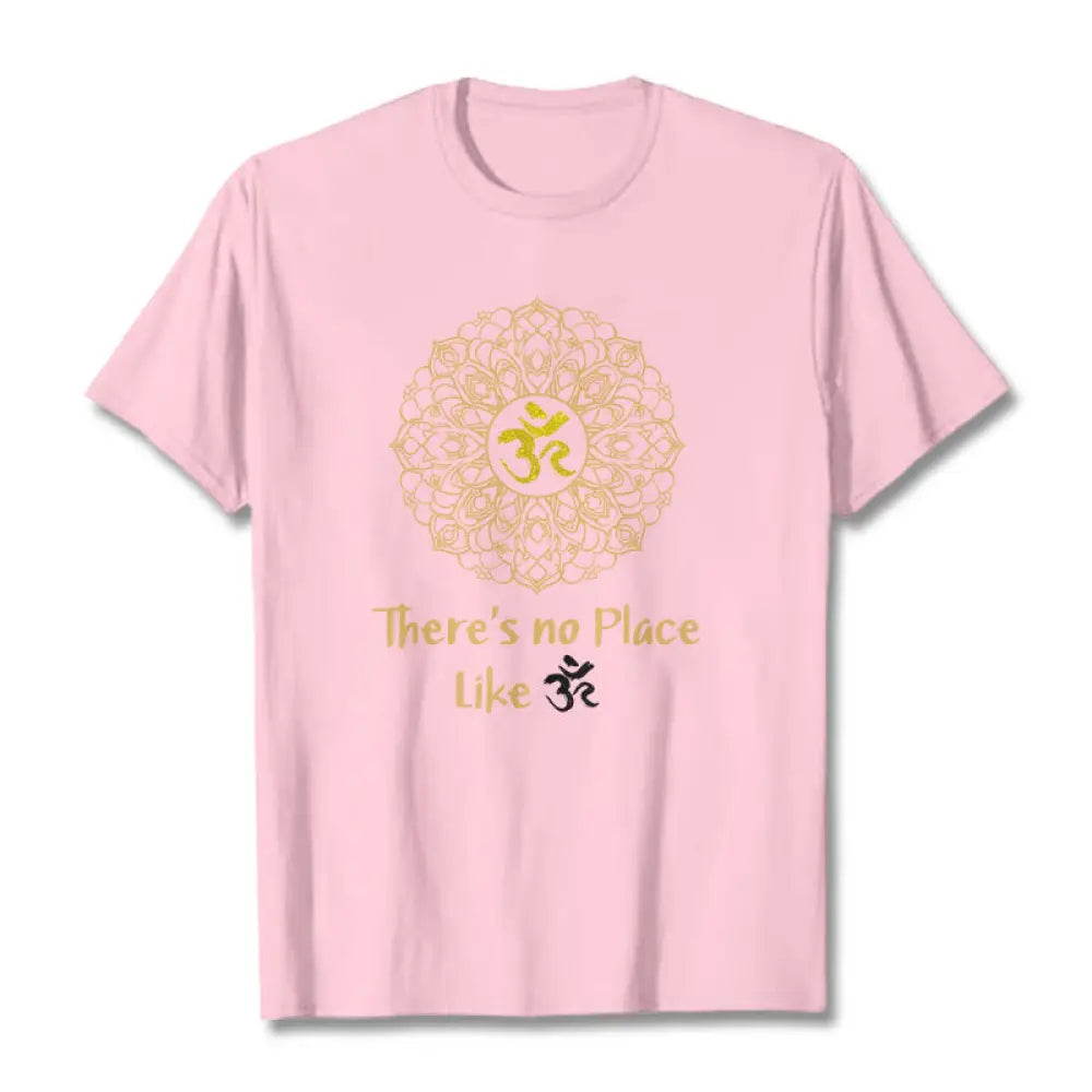 Buddha Stones There Is No Place Like Lotus Tee T-shirt - Light Pink / S - T-Shirts
