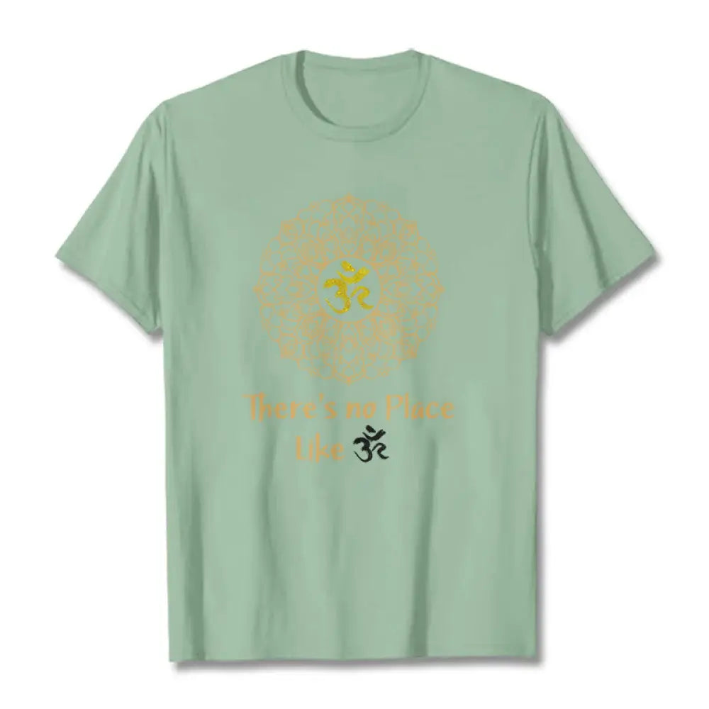 Buddha Stones There Is No Place Like Lotus Tee T-shirt - Pale Green / S - T-Shirts