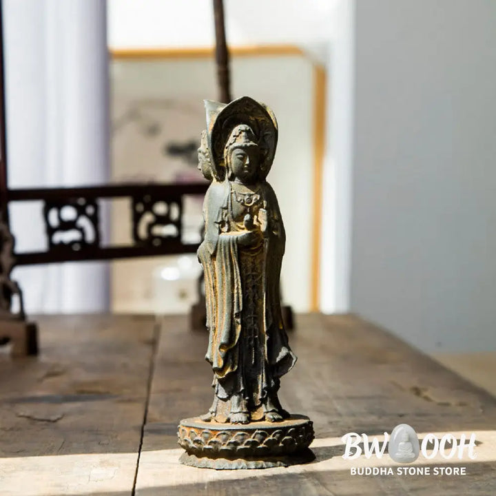 BWOOOH resin Kwan Yin statue - Three-sided Kwan Yin Avalokitesvara