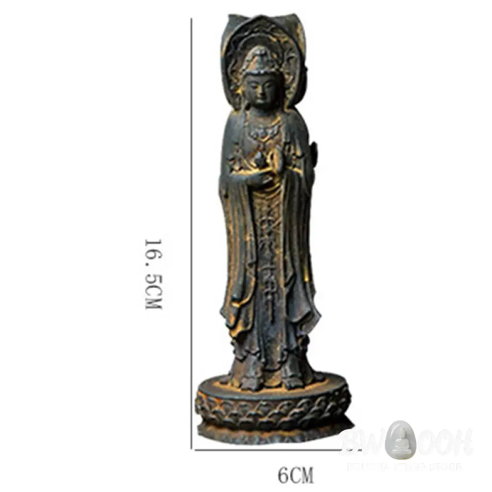 BWOOOH resin Kwan Yin statue - Three-sided Kwan Yin Avalokitesvara