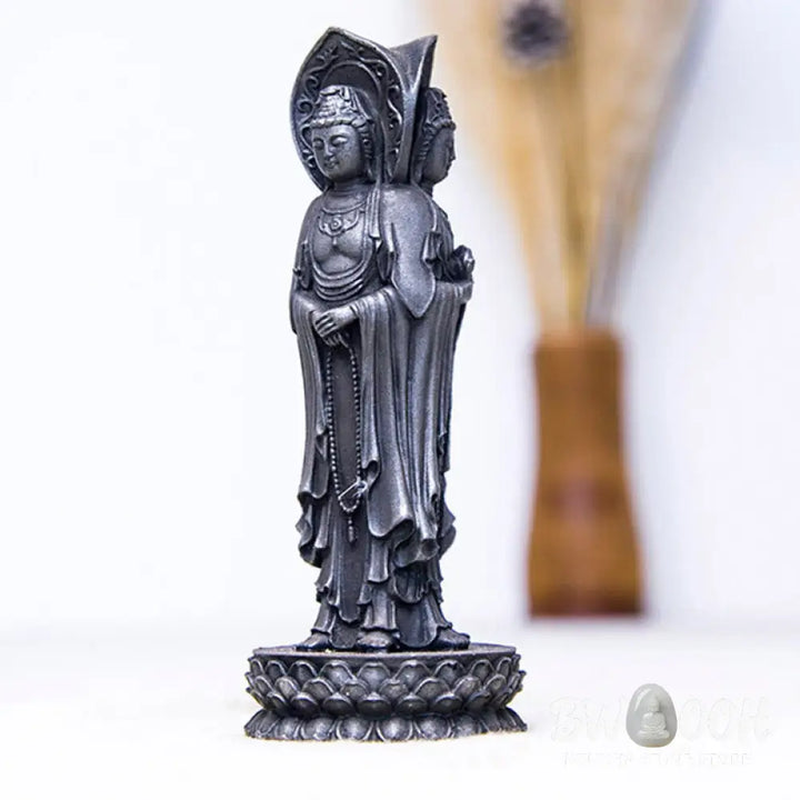 BWOOOH resin Kwan Yin statue - Three-sided Kwan Yin Avalokitesvara