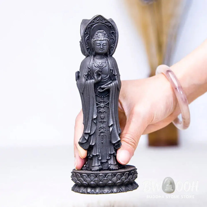 BWOOOH resin Kwan Yin statue - Three-sided Kwan Yin Avalokitesvara