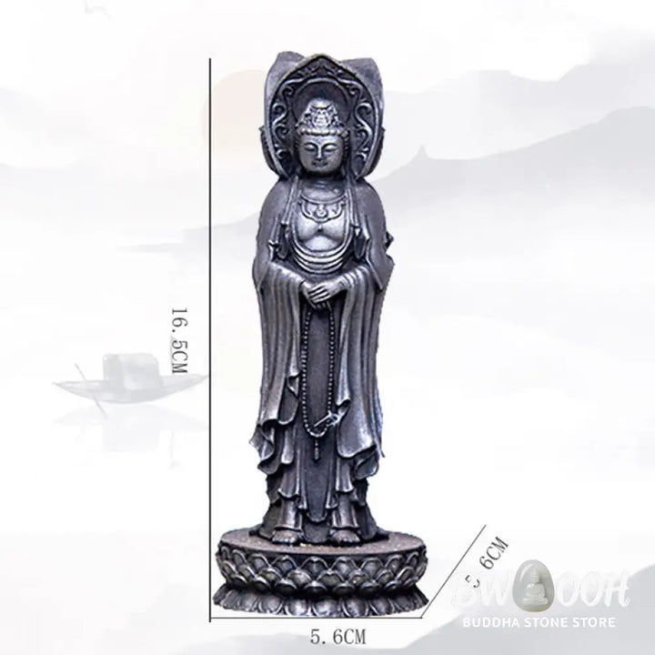BWOOOH resin Kwan Yin statue - Three-sided Kwan Yin Avalokitesvara