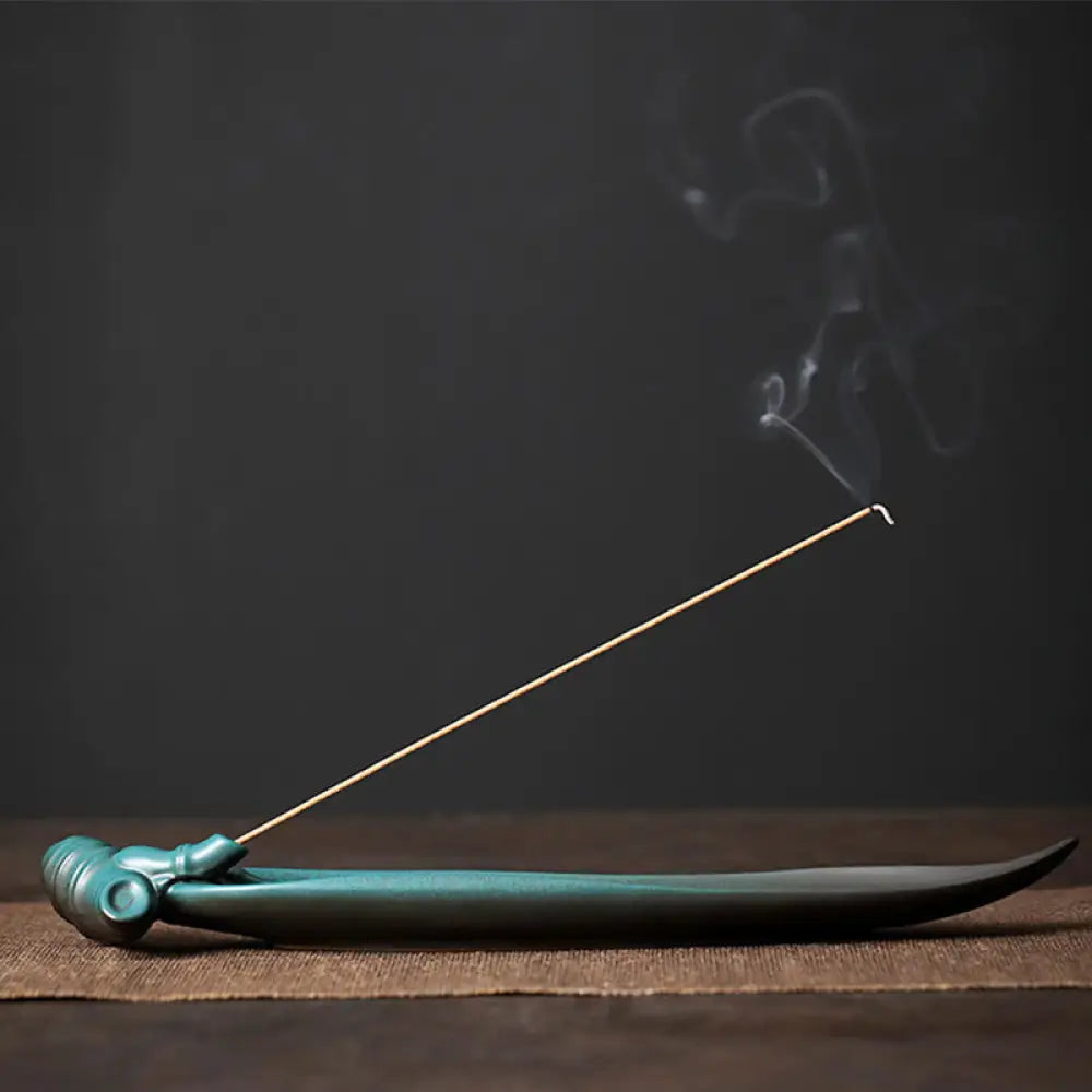 BWOOOH ceramic incense burner - Three Stones Waves Butterfly Bamboo