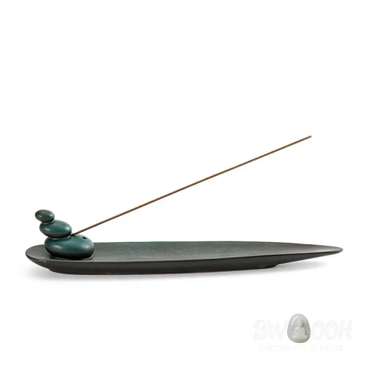 BWOOOH ceramic incense burner - Three Stones Waves Butterfly Bamboo