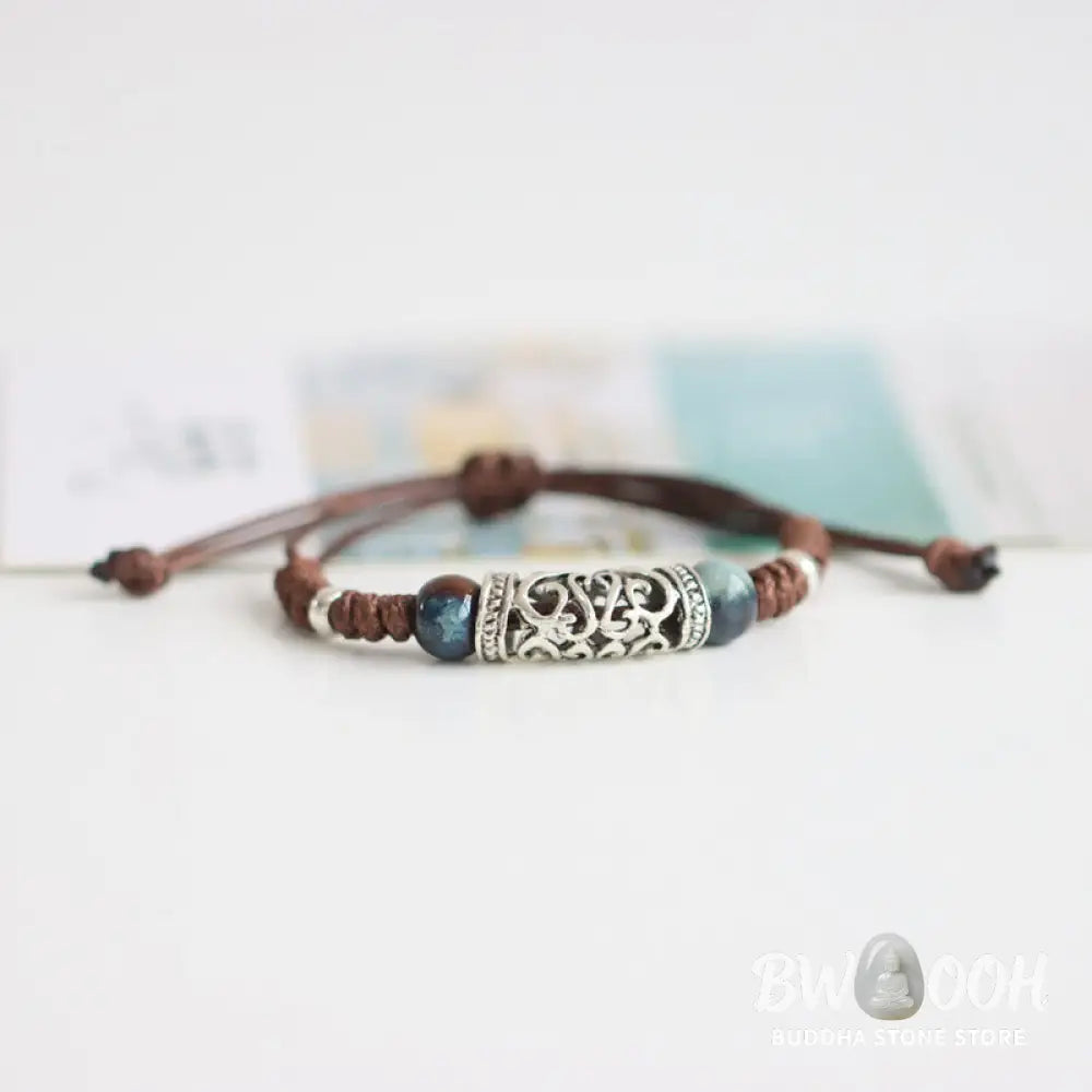 BWOOOH Tibet Ceramic Bead Wealth String Bracelet - Brown - Bracelet