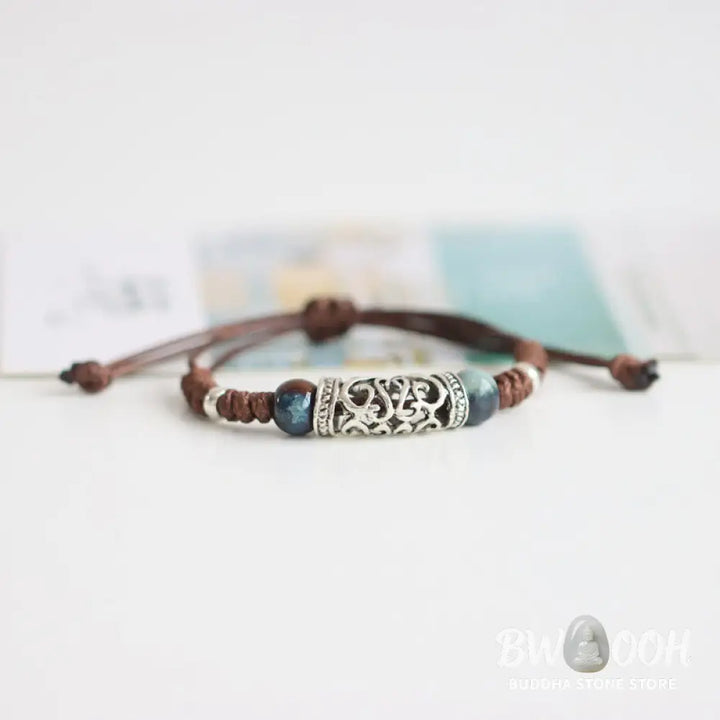 BWOOOH Tibet Ceramic Bead Wealth String Bracelet - Brown - Bracelet