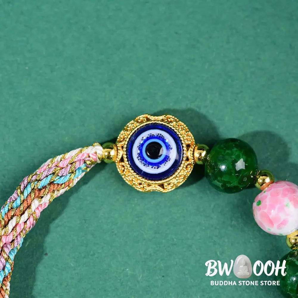 Buddha Stones Tibet Evil Eye Nine Tailed Fox Thangka Keep Away Evil Spirits String Bracelet - Nine-tailed Fox