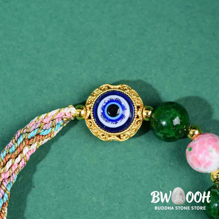 Buddha Stones Tibet Evil Eye Nine Tailed Fox Thangka Keep Away Evil Spirits String Bracelet - Nine-tailed Fox