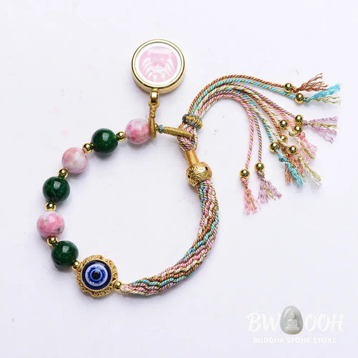 Buddha Stones Tibet Evil Eye Nine Tailed Fox Thangka Keep Away Evil Spirits String Bracelet - Nine-tailed Fox
