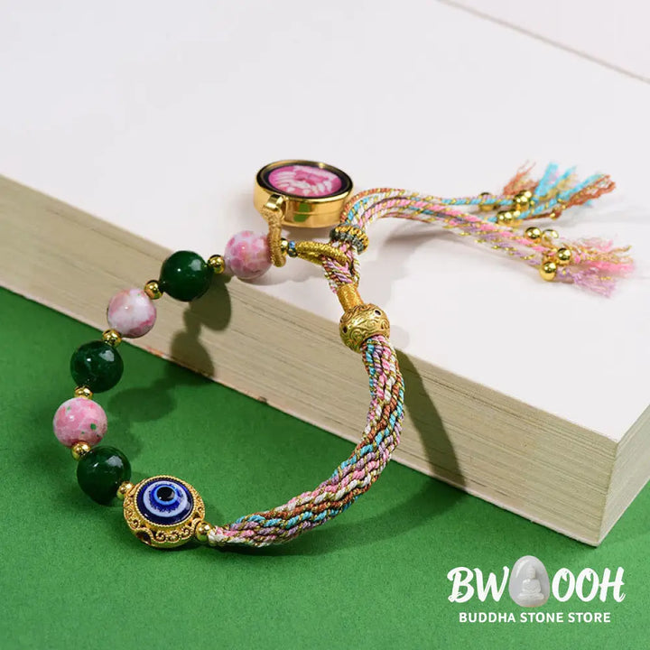 Buddha Stones Tibet Evil Eye Nine Tailed Fox Thangka Keep Away Evil Spirits String Bracelet - Nine-tailed Fox