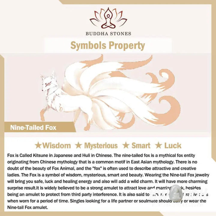 Buddha Stones Tibet Evil Eye Nine Tailed Fox Thangka Keep Away Evil Spirits String Bracelet - Nine-tailed Fox
