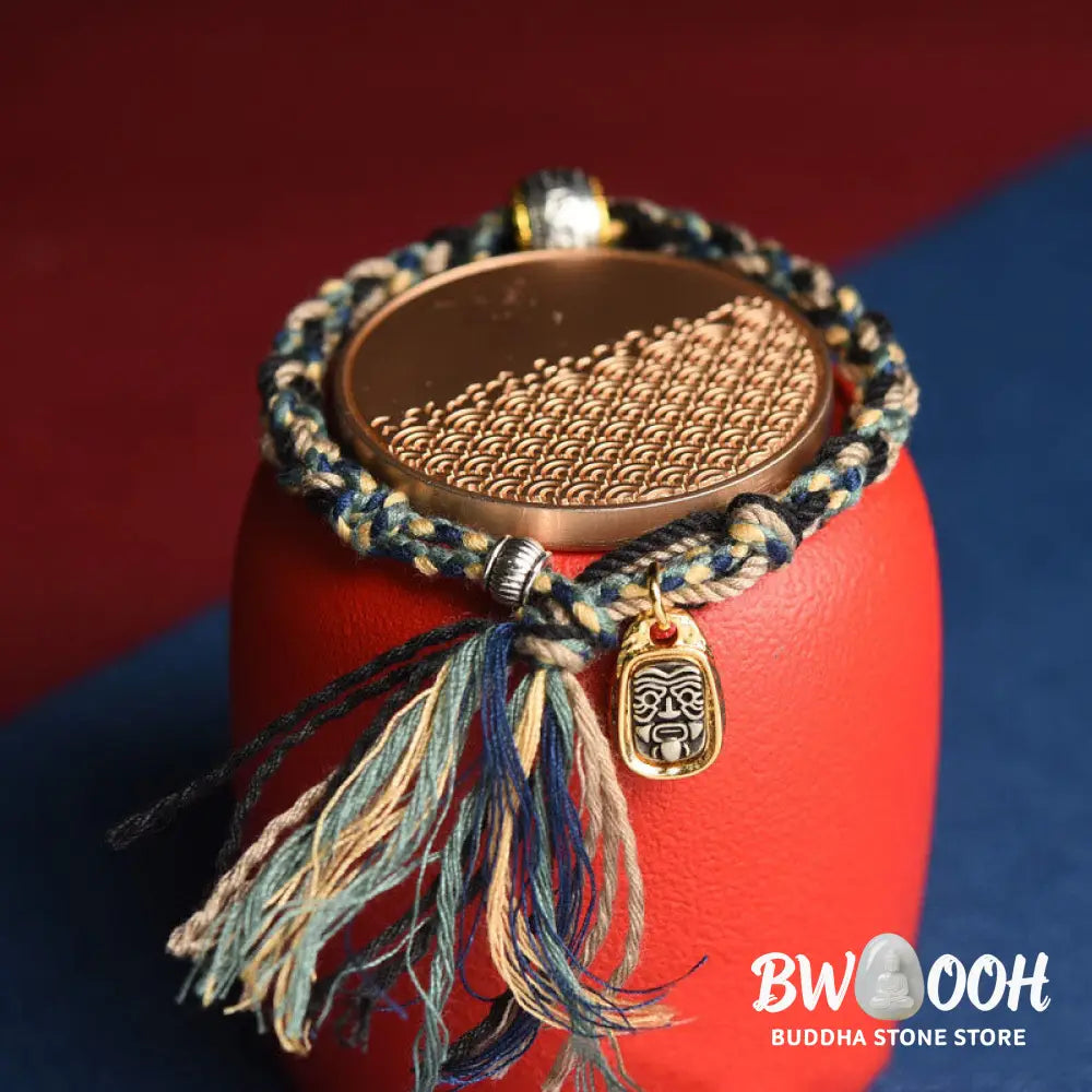 BWOOOH Tibet Om Mani Padme Hum Carved Zakiram Focus Rope 