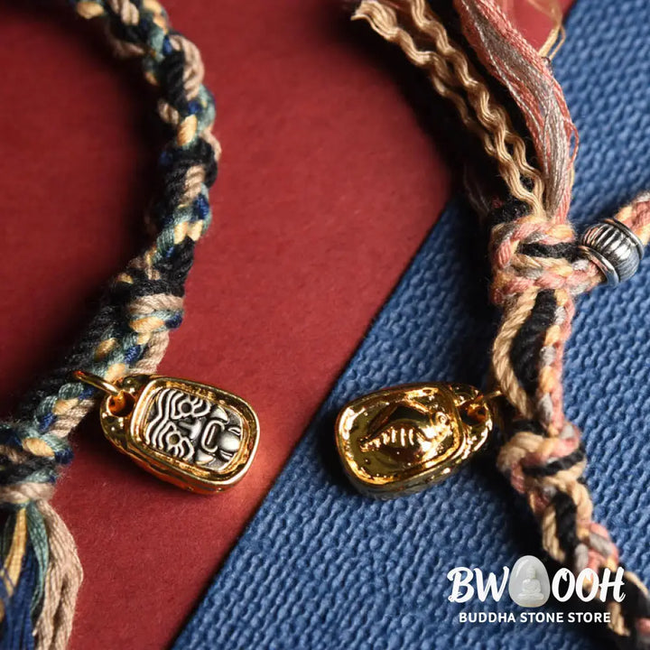BWOOOH Tibet Om Mani Padme Hum Carved Zakiram Focus Rope 