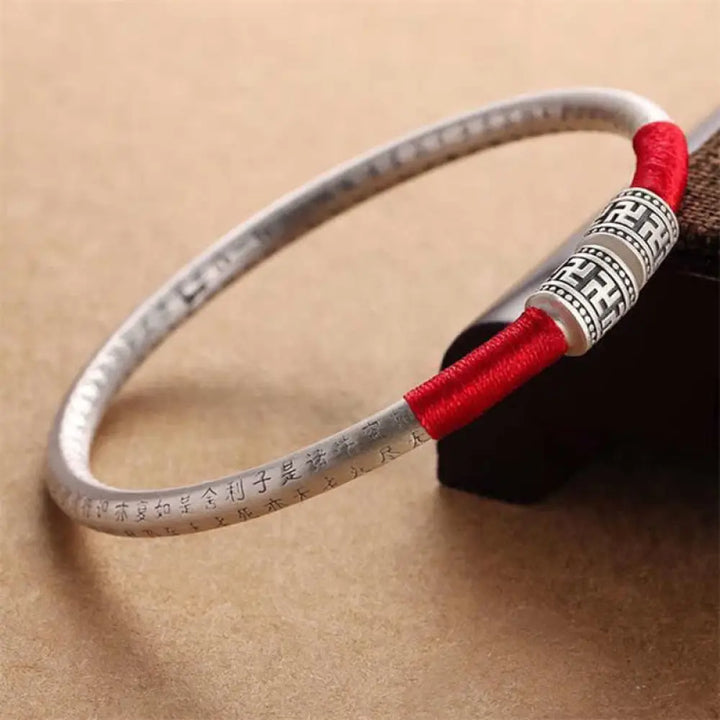Buddha Stones Tibet Om Mani Padme Hum Luck Red String Bracelet Bangle - BWOOOH - Red - Bracelet Bangle