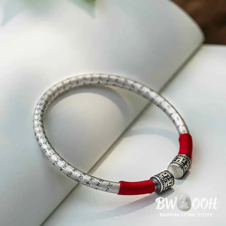 Buddha Stones Tibet Om Mani Padme Hum Luck Red String Bracelet Bangle - BWOOOH - Red - Bracelet Bangle