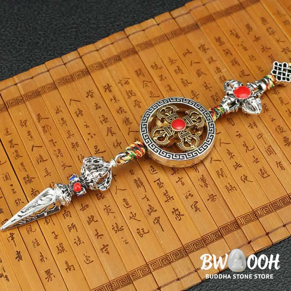 BWOOOH Tibet Om Mani Padme Hum Vajra Dorje Spiritual Car Hanging Decoration - Car Hanging Decoration