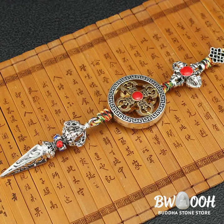 BWOOOH Tibet Om Mani Padme Hum Vajra Dorje Spiritual Car Hanging Decoration - Car Hanging Decoration