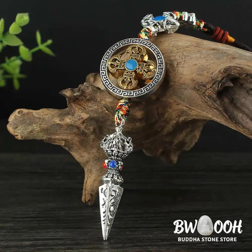 BWOOOH Tibet Om Mani Padme Hum Vajra Dorje Spiritual Car Hanging Decoration - Car Hanging Decoration