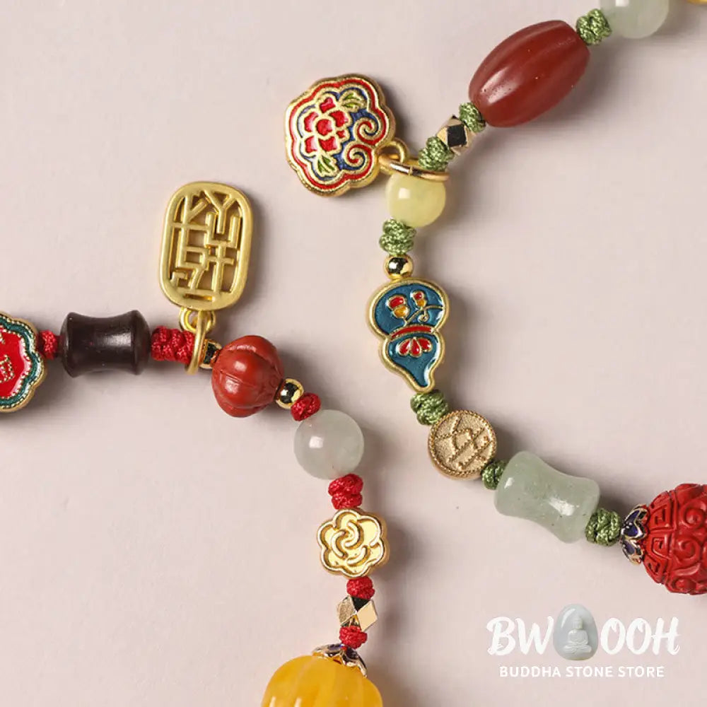 Buddha Stones Tibetan Auspicious Clouds Fortune Happiness Wealth Luck Bracelet - BWOOOH - Bracelet