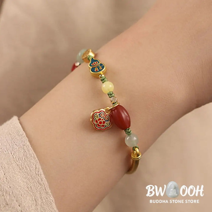 Buddha Stones Tibetan Auspicious Clouds Fortune Happiness Wealth Luck Bracelet - BWOOOH - Bracelet