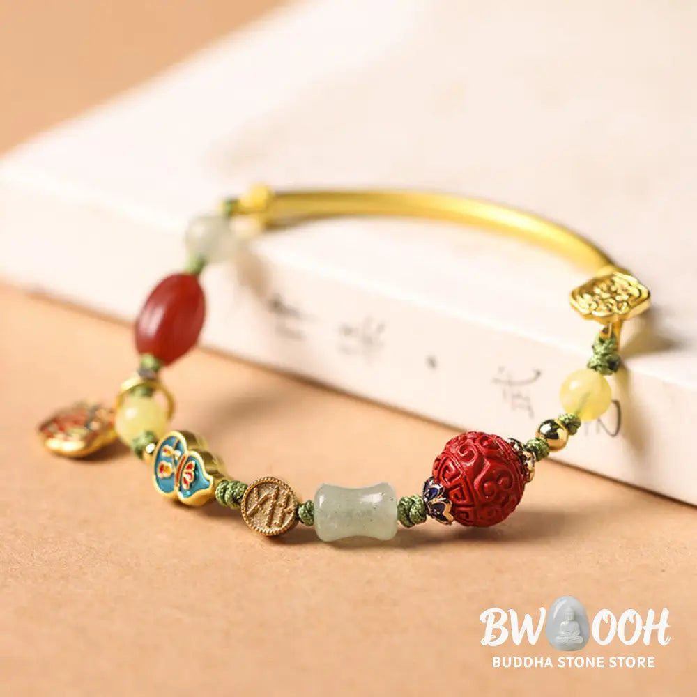 Buddha Stones Tibetan Auspicious Clouds Fortune Happiness Wealth Luck Bracelet - BWOOOH - Bracelet