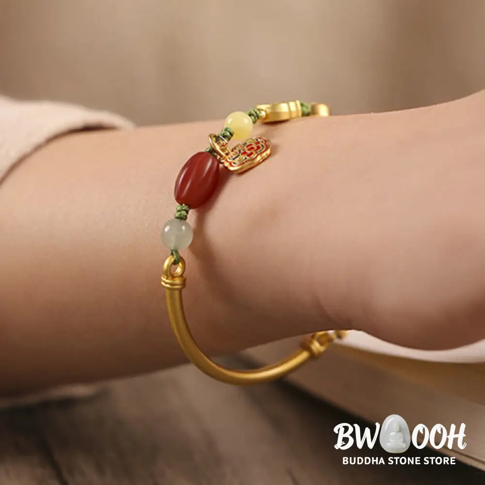 Buddha Stones Tibetan Auspicious Clouds Fortune Happiness Wealth Luck Bracelet - BWOOOH - Bracelet