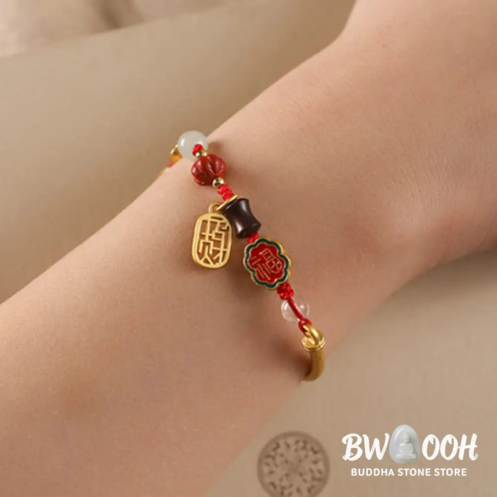 Buddha Stones Tibetan Auspicious Clouds Fortune Happiness Wealth Luck Bracelet - BWOOOH - Bracelet