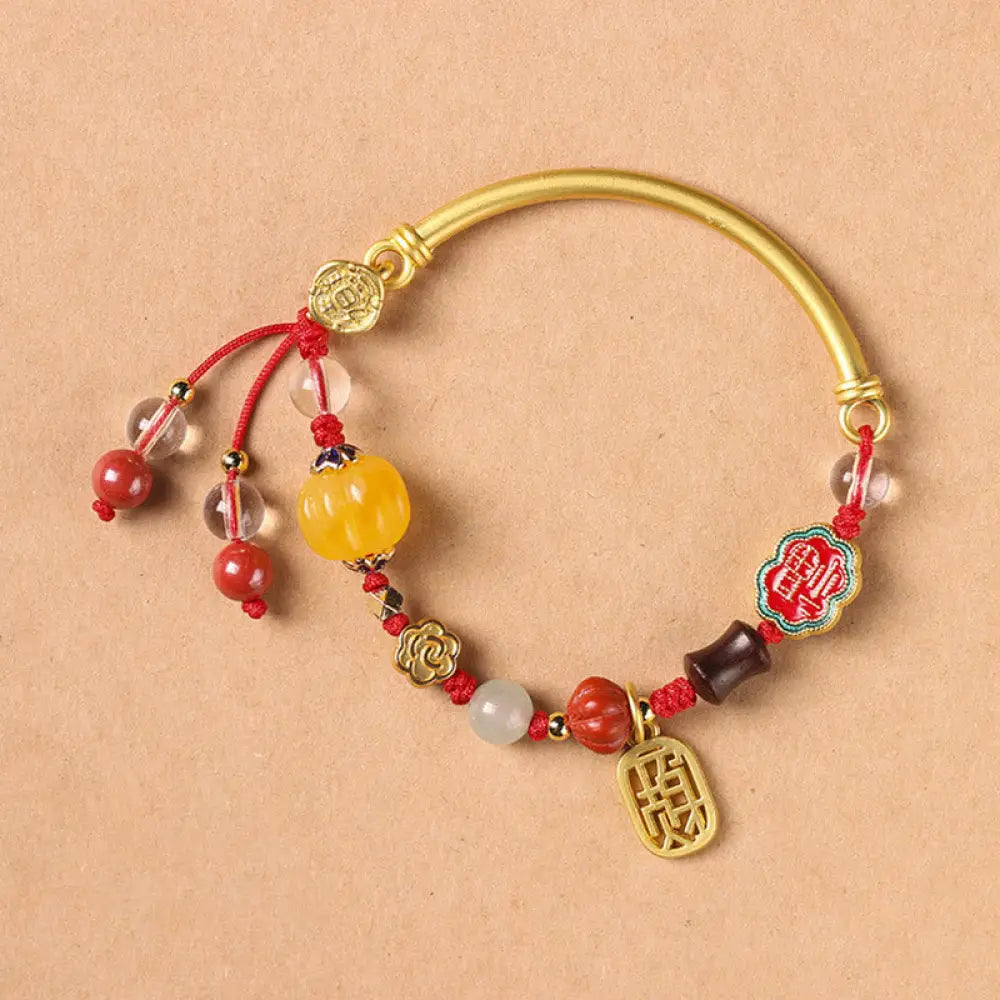 Buddha Stones Tibetan Auspicious Clouds Fortune Happiness Wealth Luck Bracelet - BWOOOH - Fortune and Happiness