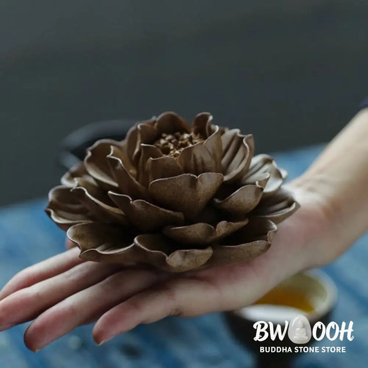 BWOOOH Tibetan Backflow Lotus Meditation Incense Burner - Lotus - Incense Burner